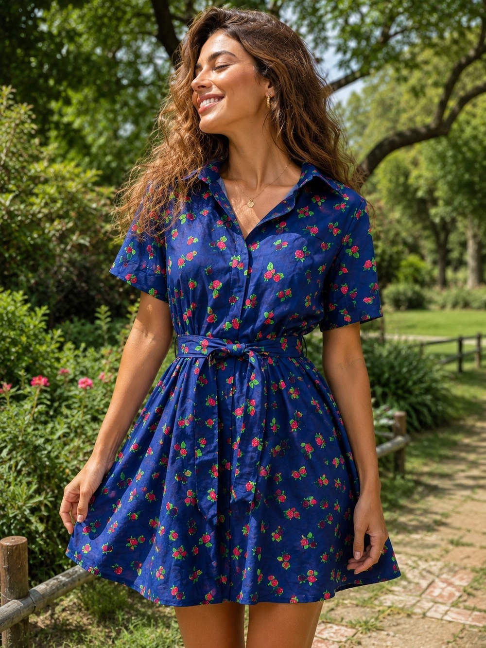 🍓 Kate Spade New York Tossed Strawberry Shirt Dress 🍓